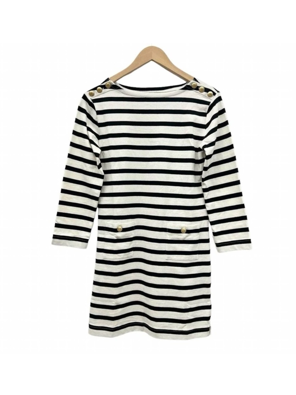 J. Crew Mariner Shirt Dress with Gold Buttons